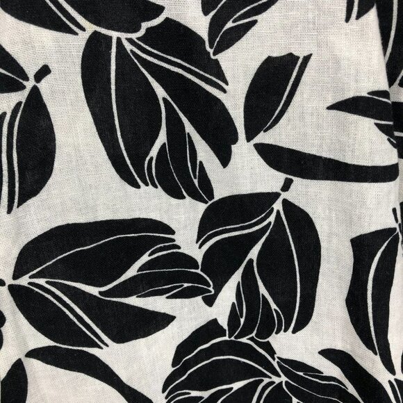 Rinascimento  black and white floral print sleeveless button front mini dress LG - Picture 8 of 11